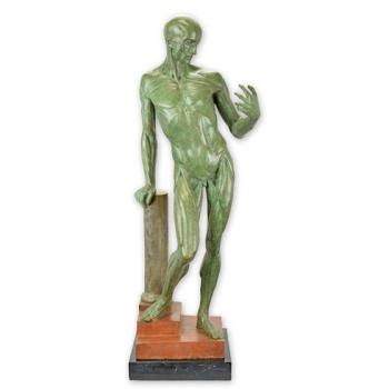 Bronze Skulptur anatomische Studie Mann