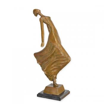 Bronze Skulptur Tänzerin stilisiert
