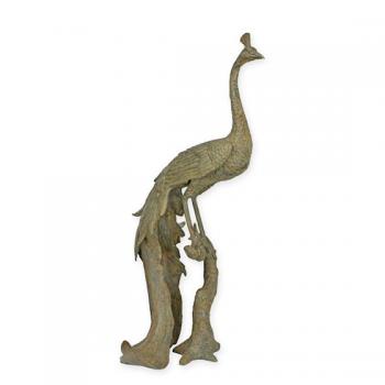 Bronze Skulptur Pfau