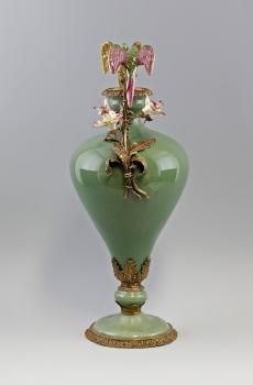 Große Vase mit Papageien