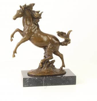 Bronze Skulptur bäumendes Pferd