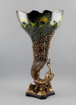 Figürlicher Tafelaufsatz Pfau
