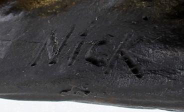 kleine Bronze Papagei