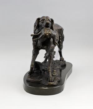Bronze Carvin Jagdhund Apportieren