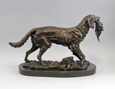 Bronze Carvin Jagdhund Apportieren