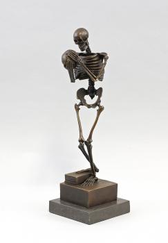Kauba, Bronze Skelett mit Totenschädel