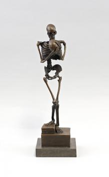 Kauba, Bronze Skelett mit Totenschädel