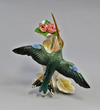 Kolibri mit Blüte