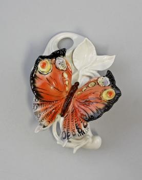 Wandvase Schmetterling rot
