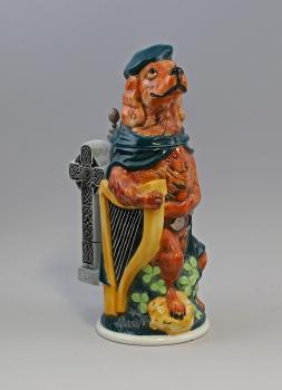 Figuren-Bierkrug Jagdhund mit Harfe "Irish Setter"