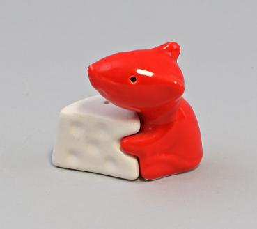 Streuer Paar Maus mit Käse weiß / rot