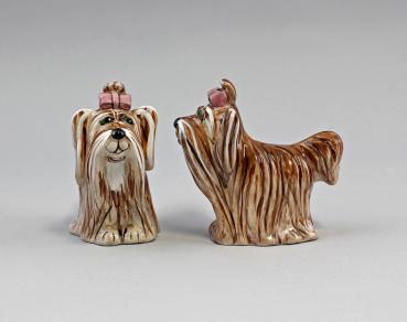Design-Salz/Pfeffer-Streuer Keramik Hunde