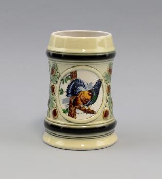 jagdlicher Bierkrug Auerhahn