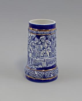 bäuerlicher Bierkrug Kobalt