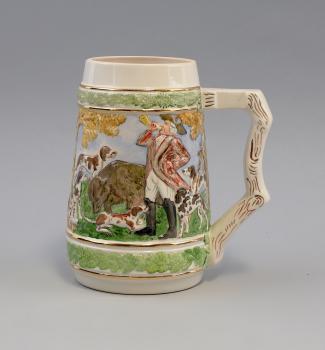 Handbemalter Bierkrug Jagd 1 Liter