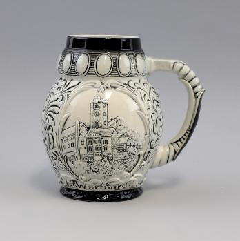 Bierkrug Wartburg schwarz / weiß 1,5 Liter