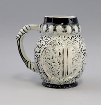 Bierkrug Moritzburg schwarz / weiß 1,5 Liter
