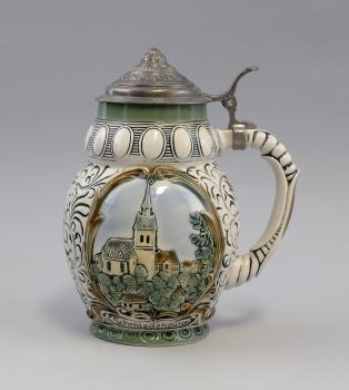 Bierkrug Zinndeckel Schmiedehausen 1,5 Liter