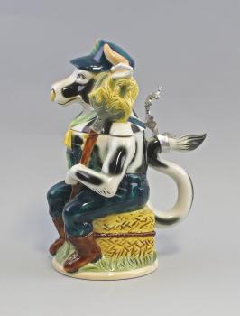 Figuren-Bierkrug Milchkuh (John Deere)