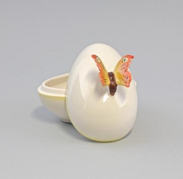 Eidose groß mit Schmetterling gelb