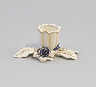 Leuchter Klein rose Kobalt gold