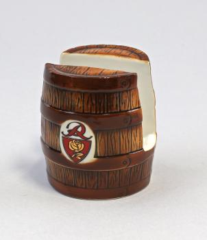 Bierdeckel- / Serviettenhalter Fass braun Rosenbräu