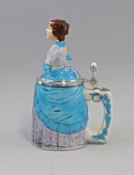 Bierkrug Lady dunkle Haare 0,3 l