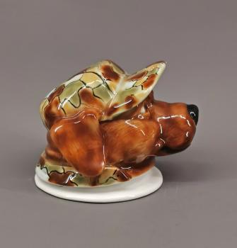 Briefbeschwerer Jagd-Hund mit Tarn-Cap ungemarkt