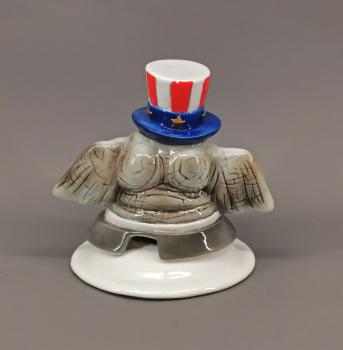 Briefbeschwerer Elefant mit Zylinder Mr. Amerika ungemarkt