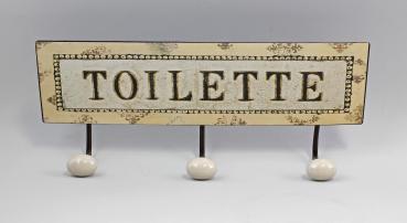 nostalgische Hakenleiste 3 Haken Toilette
