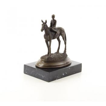 Bronze Skulptur Reiter auf Pferd