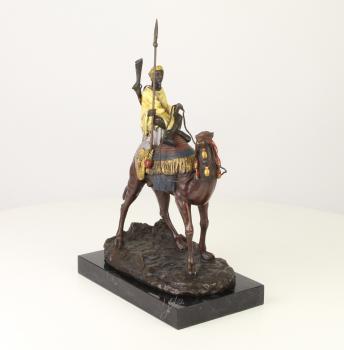 Bronze Skulptur Reiter auf Dromedar