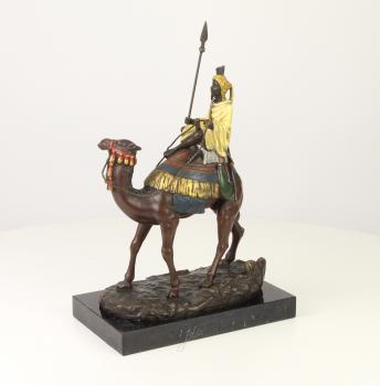 Bronze Skulptur Reiter auf Dromedar