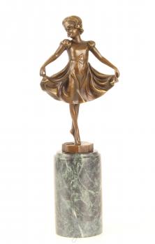 Bronze Skulptur Mädchen Lieselotte