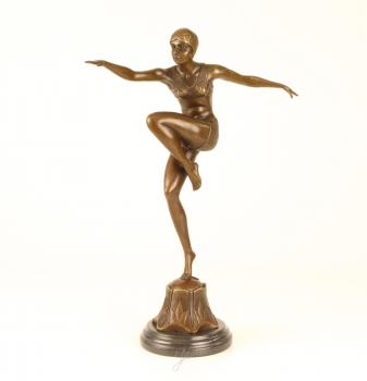 Bronze Skulptur Art déco Tänzerin