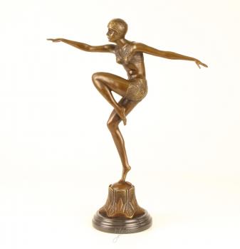 Bronze Skulptur Art déco Tänzerin