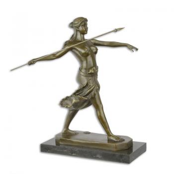 Bronze Skulptur Amazone Kriegerin Akt