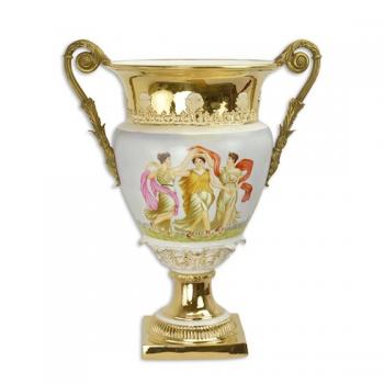 Bronze Porzellan Amphorenvase