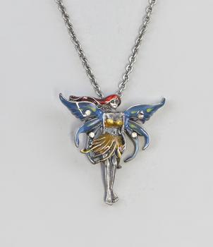Kette mit Anhänger Elfe gelb
