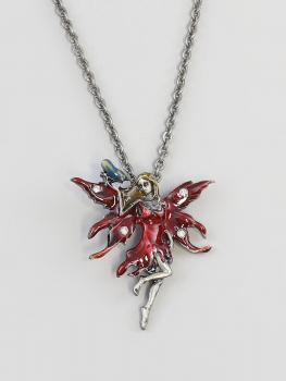 Kette mit Anhänger Elfe rot