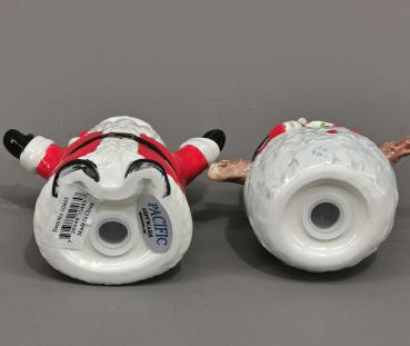 Salz und Pfeffer Streuer Paar Santa and Snowman