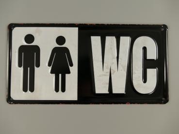 Blechschild WC