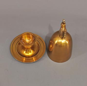 Eierhalter Hahn Bronze