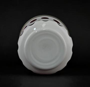 Überfang-Vase Böhmen Anfang 20.Jh. floral emailbemalt