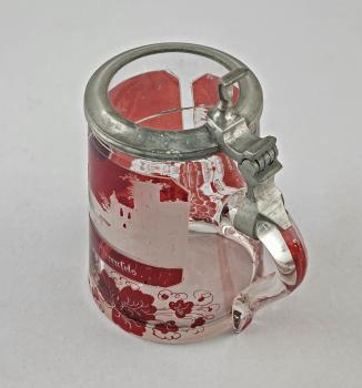 Andenken Glasbierkrug Bingen / Ehrenfels