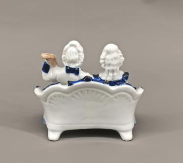 Rokoko-Figuren-Paar kobalt gold