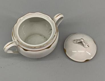Zucker-Dose H&C Chodau Golddekor 50 / 60er Jahre Design