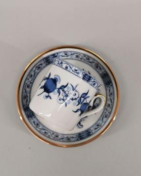 Porzellan Vitrinen-Tasse Royal Franconia Kobalt