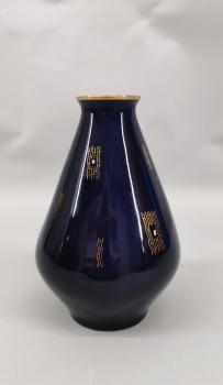 Porzellan Vase Älteste Volkstaedt kobalt gold 60er Jahre Vintage