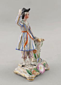 Kleine Porzellanfigur Nippesvase / Zündholzhalter